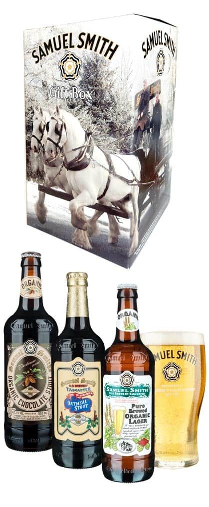 Samuel Smith GIFT BOX, includes three bottles, glass & coasters - Samuel Smith